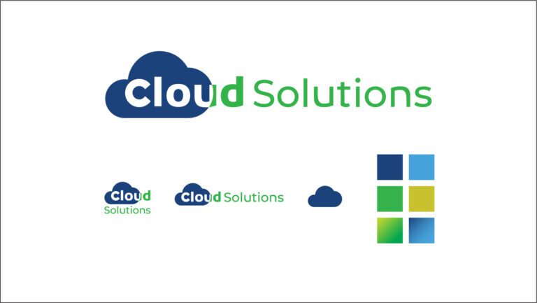 logo cloudsolutions.nl blauw en groen wolk cloud