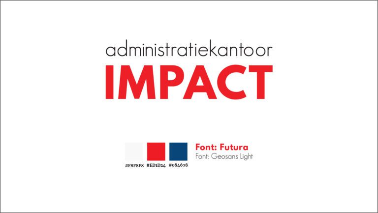 logo administratiekantoor impact rood en blauw